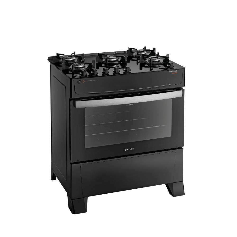 Fogão Atlas 5 Bocas Atenas Glass Com Mesa de Vidro Bivolt Preto - 2