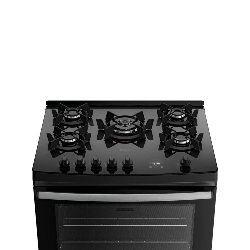 Fogão 5 Bocas Dako Supreme Black Glass Digital Bivolt - 3