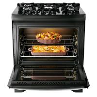 Fogão 5 Bocas Dako Supreme Black Glass Digital Bivolt - 8