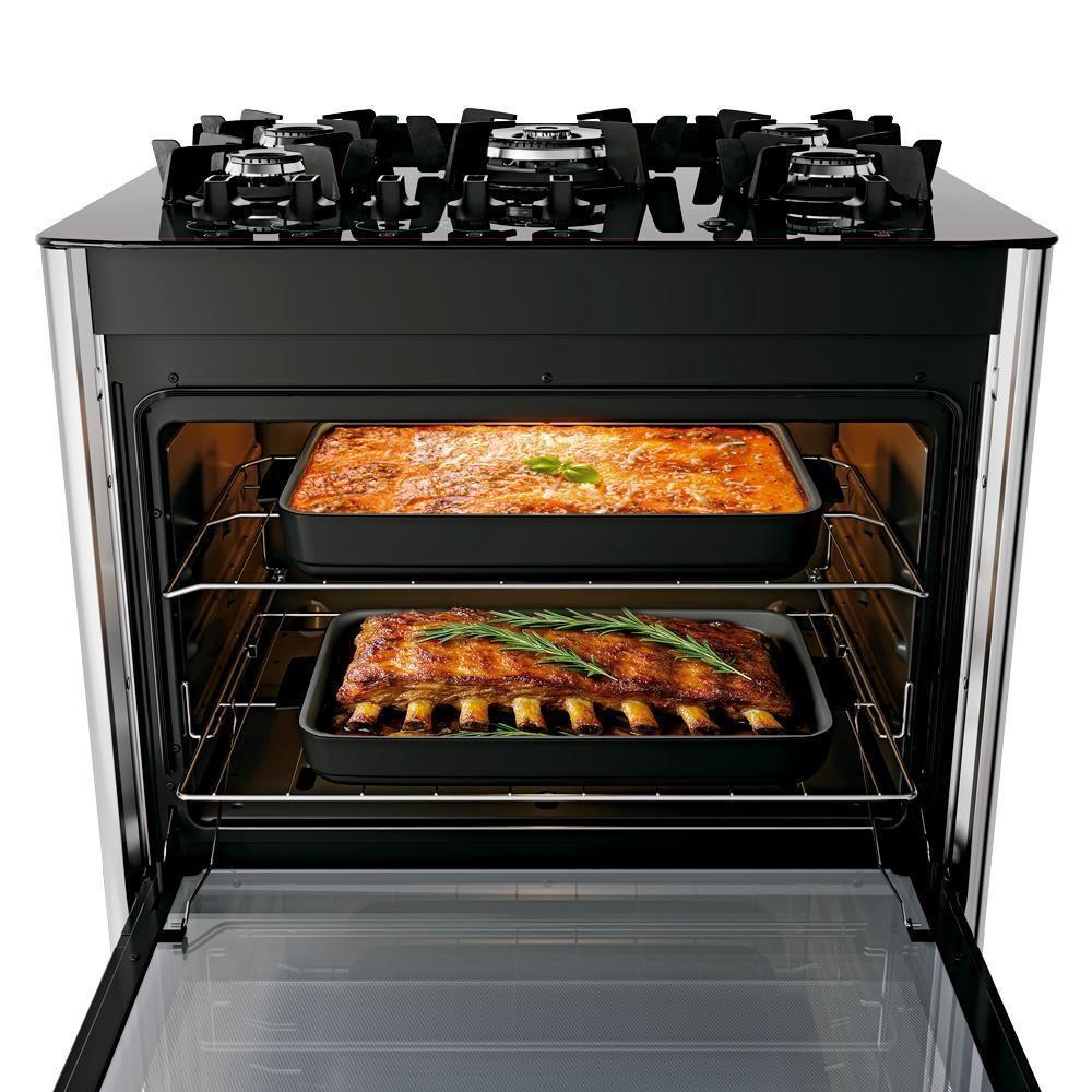 Fogão 5 Bocas Dako Magister Style Mesa de Vidro Preto Bivolt - 7