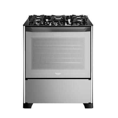 Fogão 5 Bocas Dako Magister Style Mesa de Vidro Preto Bivolt