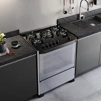 Fogão 5 Bocas Dako Magister Style Mesa de Vidro Preto Bivolt - 2