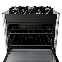 Fogão 5 Bocas Dako Magister Style Mesa de Vidro Preto Bivolt