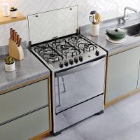 Fogão 5 Bocas Dako Magister Style Espelhado Com Mesa Inox Preto Bivolt - 2