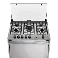 Fogão 5 Bocas Dako Magister Style Espelhado Com Mesa Inox Preto Bivolt - 5