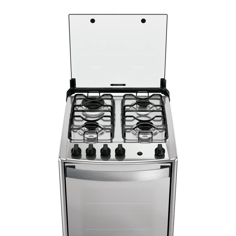 Fogão 4 Bocas Dako Magister Style Mesa Inox Espelhado Preto Bivolt - 3