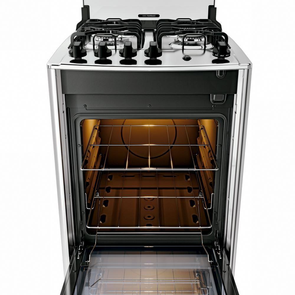 Fogão 4 Bocas Dako Magister Style Mesa Inox Espelhado Preto Bivolt - 4