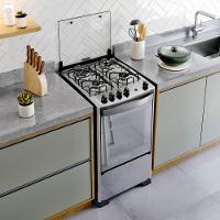 Fogão 4 Bocas Dako Magister Style Mesa Inox Espelhado Preto Bivolt - 6