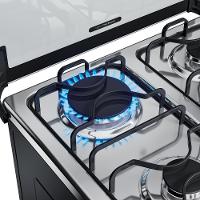 Fogão 4 Bocas Dako Magister Style Mesa Inox Espelhado Preto Bivolt - 7