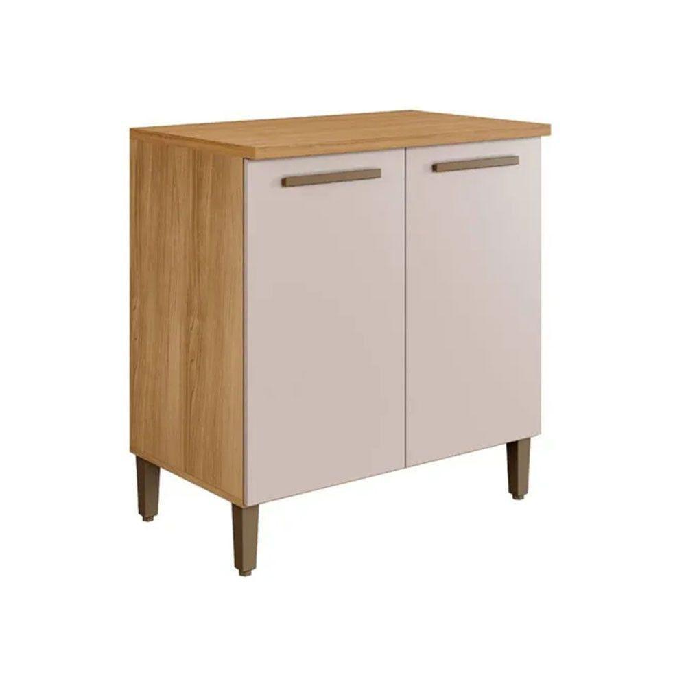 Balcão De Cozinha Ouro 2 Portas 80cm Mdf Arte Móveis Cinamomo Off - 1
