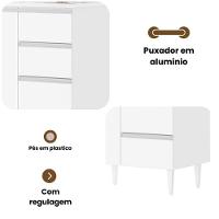 Balcão Recife 1,20 Mt - 3 Gavetas 2 Portas Branco - 3