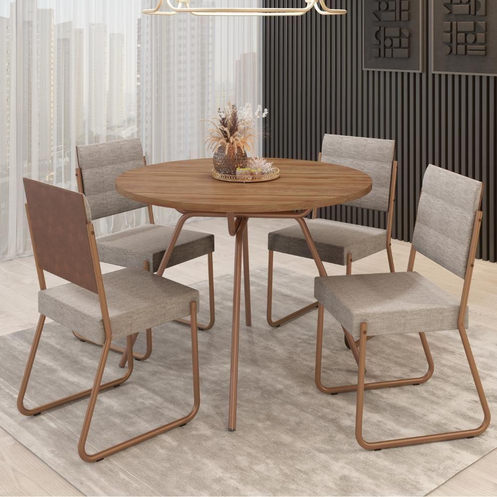 Conjunto Sala De Jantar 4 Cadeiras San Francisco Carraro - 1