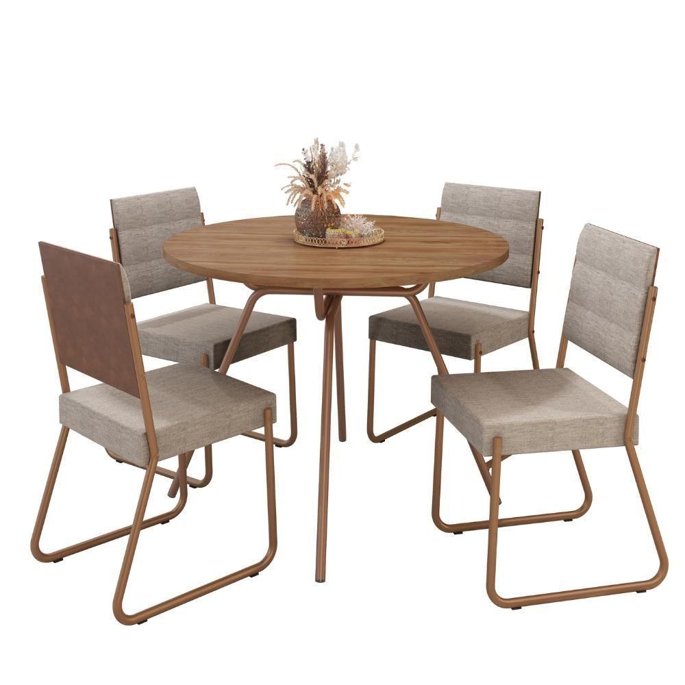 Conjunto Sala De Jantar 4 Cadeiras San Francisco Carraro - 2