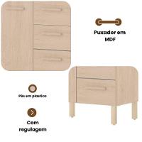 Balcão Fortaleza 3 Gavetas Para Pia 1,20 Mt Amêndoa - 3