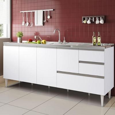 Balcão Maceió Para Pia 1,80 4 Portas Com Gavetão Branco