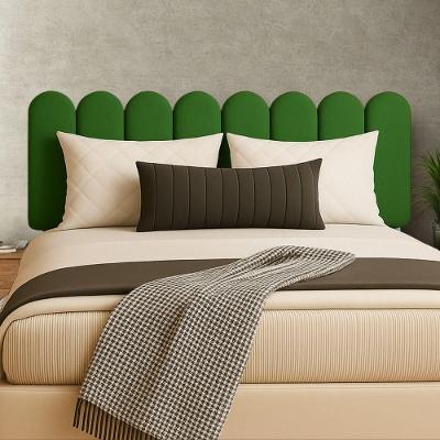 Cabeceira Nuvem Queen Size Facil Instalação 8 Placas 45x20cm verde