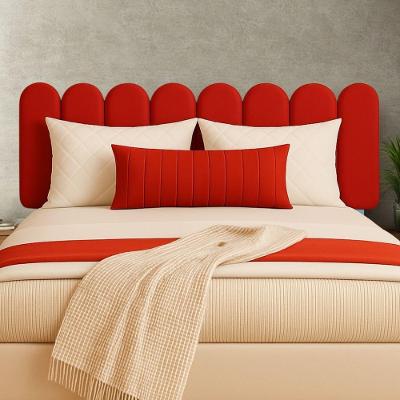Cabeceira Nuvem Queen Size Facil Instalação 8 Placas 45x20cm vermelho