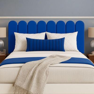 Cabeceira Nuvem Queen Size Facil Instalação 8 Placas 45x20cm azul Marinho