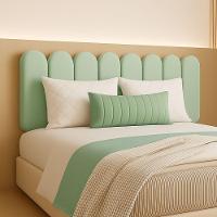 Cabeceira Nuvem Suede Queen Size Com 8 Placas Macias 60x20cm verde Claro - 1