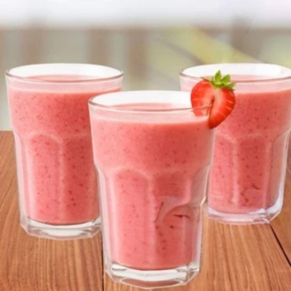 Conjunto 3 Copos Vidro Para Vitamina Whey Shake Suco Drinks 350ml - 4