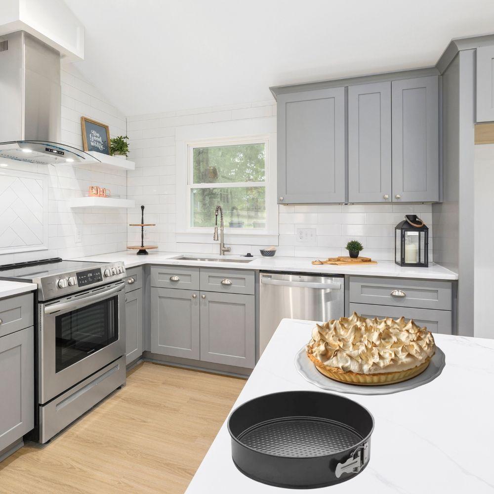 Kit 3 Formas Redonda Fundo Removível Para Tortas Com Travas Lateral Premium - 4