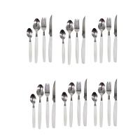 Jogo De Talheres Faqueiro Aço Inox Com Gaveteiro 24 Peças Branco - 2