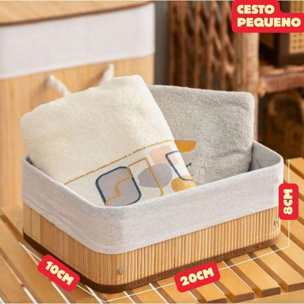 Kit 3 Cestos De Bambu Tamanhos Diferentes Organizador De Ambientes E Casa - 2