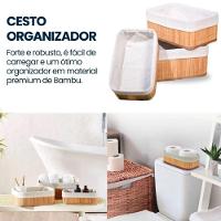 Kit 3 Cestos De Bambu Tamanhos Diferentes Organizador De Ambientes E Casa - 9