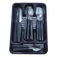 Jogo De Talheres Faqueiro 25 Peças Com Porta Talher Inox Preto - 2