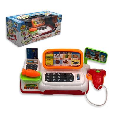 Mini Caixa Registradora Infantil Mercadinho Caixa De Supermercado Com Luz E Som Bipe Barulho