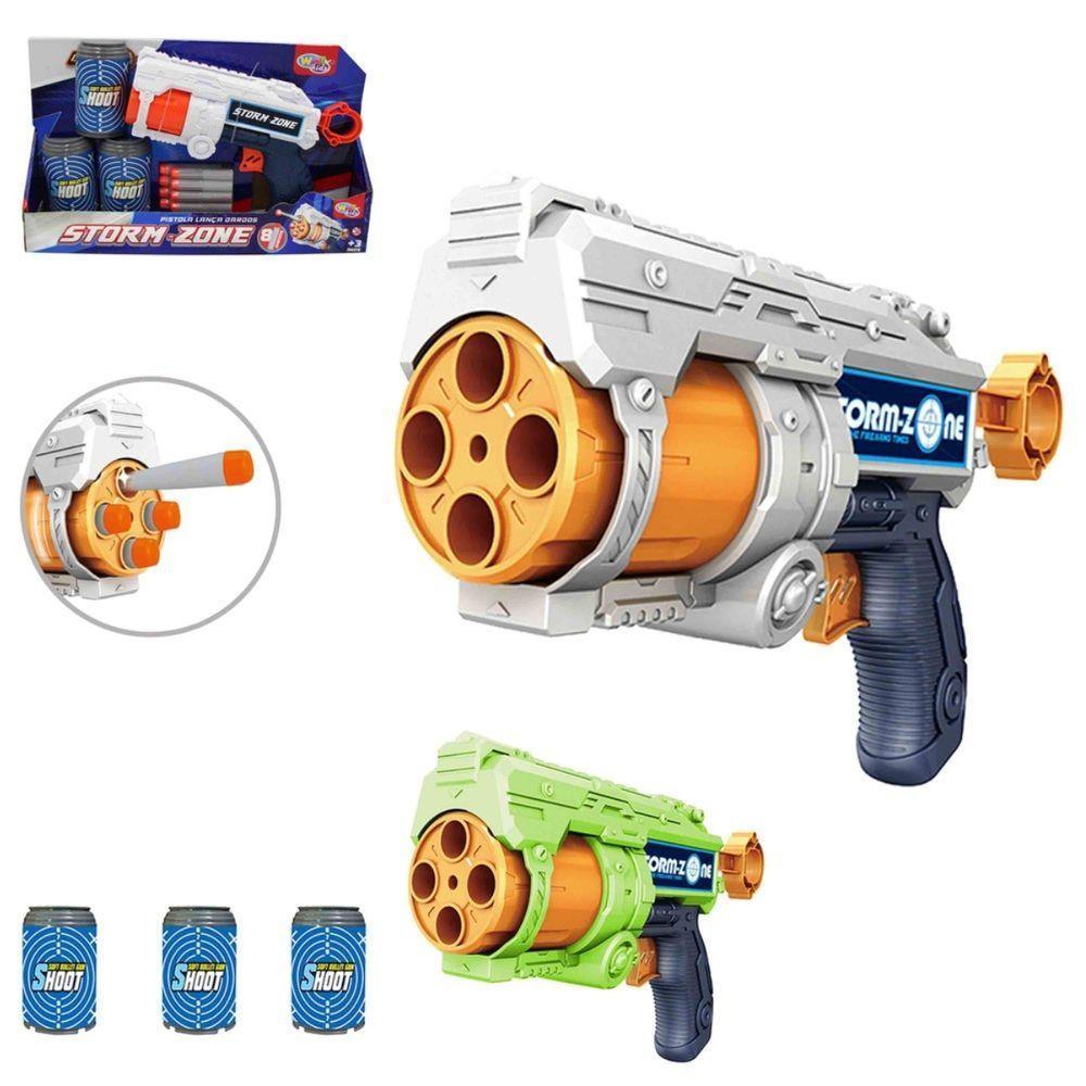 Arminha De Brinquedo Infantil Pistola Lança Dardos Tiro Ao Alvo - 2