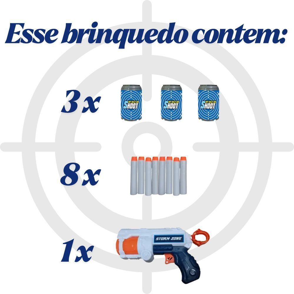 Arminha De Brinquedo Infantil Pistola Lança Dardos Tiro Ao Alvo - 4