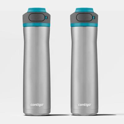 Kit Com 2 Garrafas Térmicas Cortland Chill Autoseal® Azul Contigo | 709ml