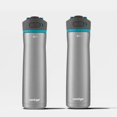 Kit Com 2 Garrafas Térmicas Ashland Chill Autospout® Azul Contigo | 709ml