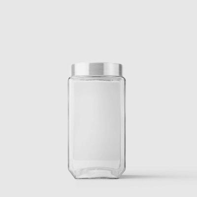 Pote De Vidro Quadrado Collection 2,2l Inox Escovado Invicta