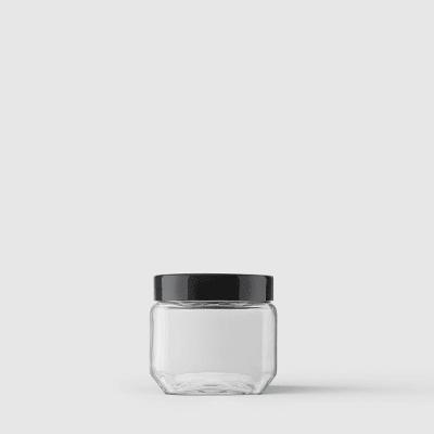 Pote De Vidro Quadrado 800ml Preto Invicta