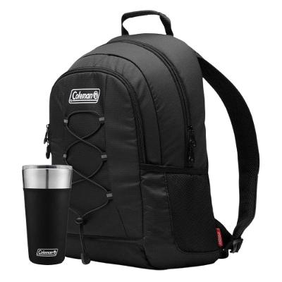 Kit Mochila Térmica Chiller? Outlander 28 Latas Preta E Copo Térmico Com Tampa 600ml Preto Coleman