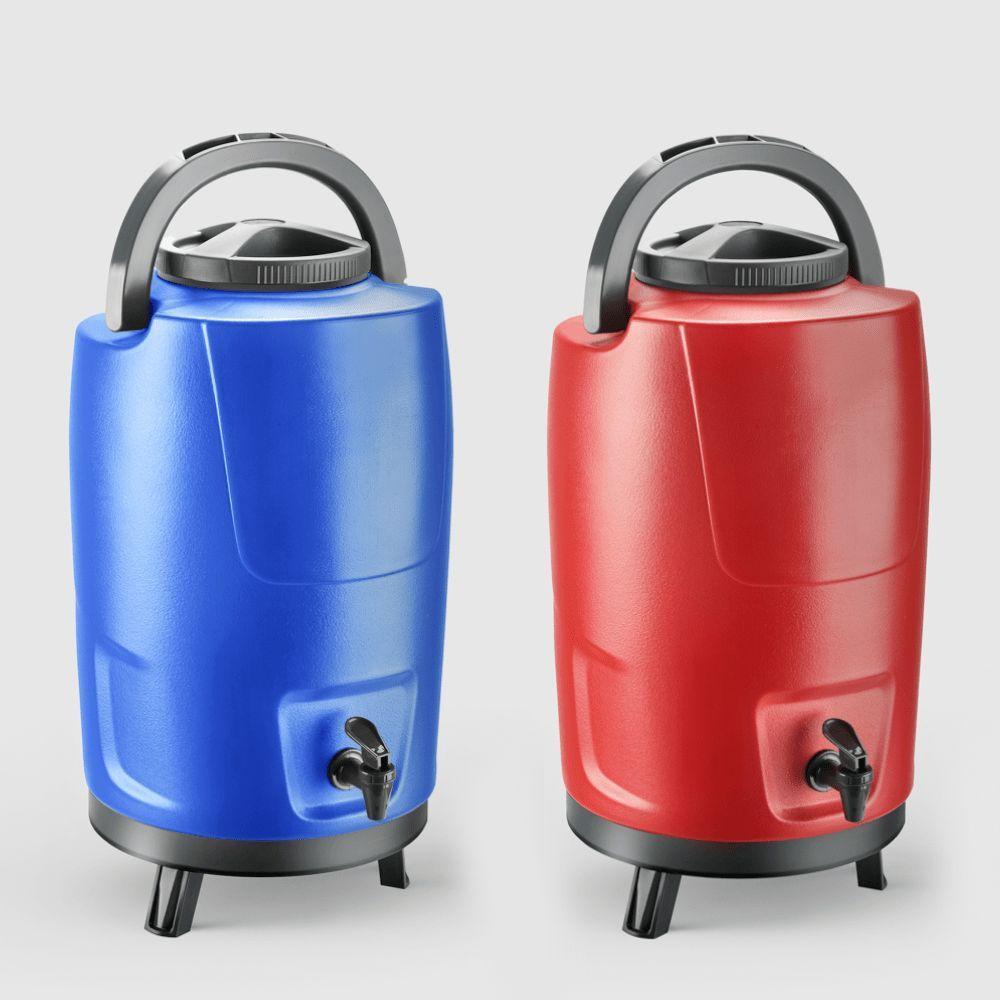 Kit Com 2 Botijões Térmicos 12l Incess Blue E Vermelho Invicta - 1