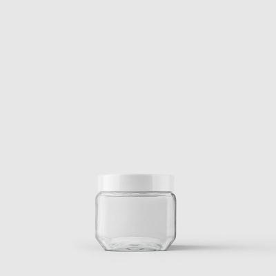Pote De Vidro Quadrado 800ml Branco Invicta