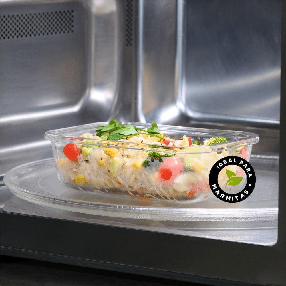 Kit Com 10 Potes De Vidro Herméticos Retangulares 640ml Marmita Ideal Invicta - 3