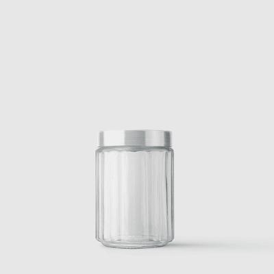 Pote De Vidro Redondo Collection 1,1l Inox Escovado Invicta