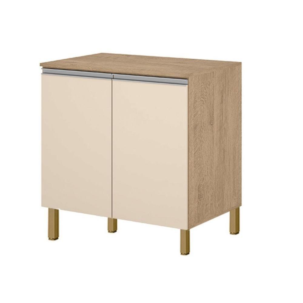 Balcão 2 Portas Cozinha Isabela Amêndoa Off White - 1