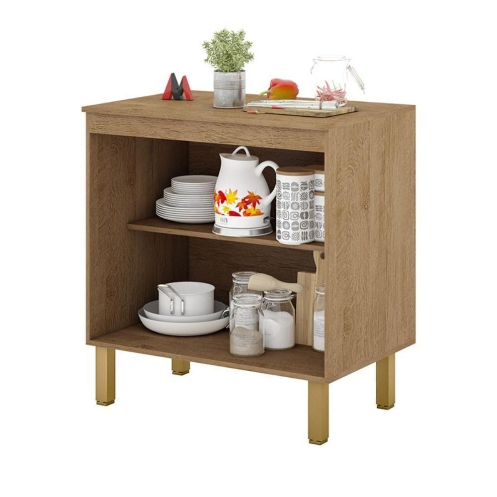 Balcão 2 Portas Cozinha Isabela Amêndoa Off White - 2