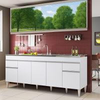 Balcão Natal 5 Portas Para Pia De 2 Mt Branco - 2