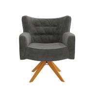 Poltrona Olga Kappesberg Veludo Deluxe Cinza Chumbo - 5