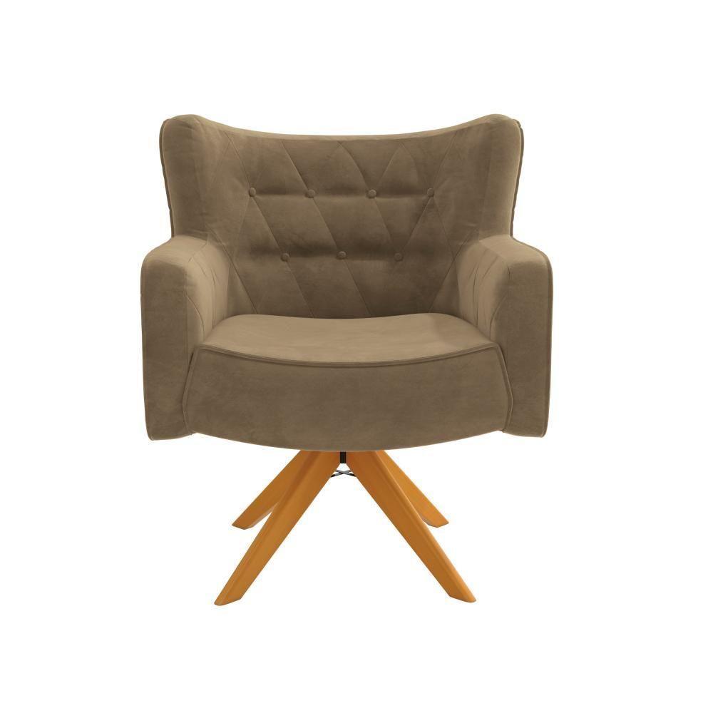Poltrona Olga Kappesberg Veludo Deluxe Bege - 4