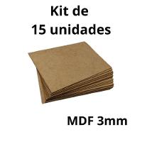 Kit 15 Chapas De Mdf Cru 3mm 20x28 Cm Artesanato Quadro