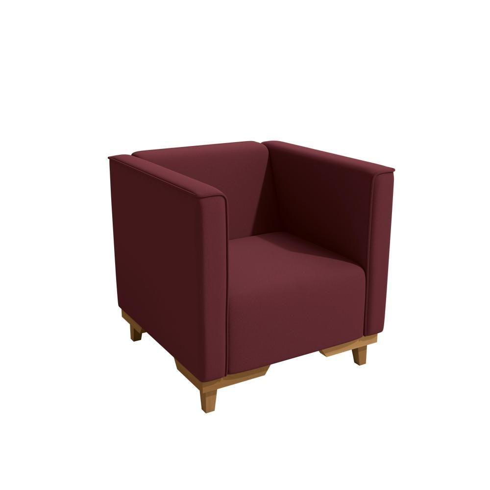 Poltrona Ravena Kappesberg Veludo Bordô - 2