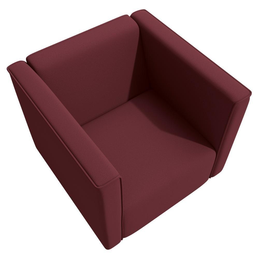 Poltrona Ravena Kappesberg Veludo Bordô - 5