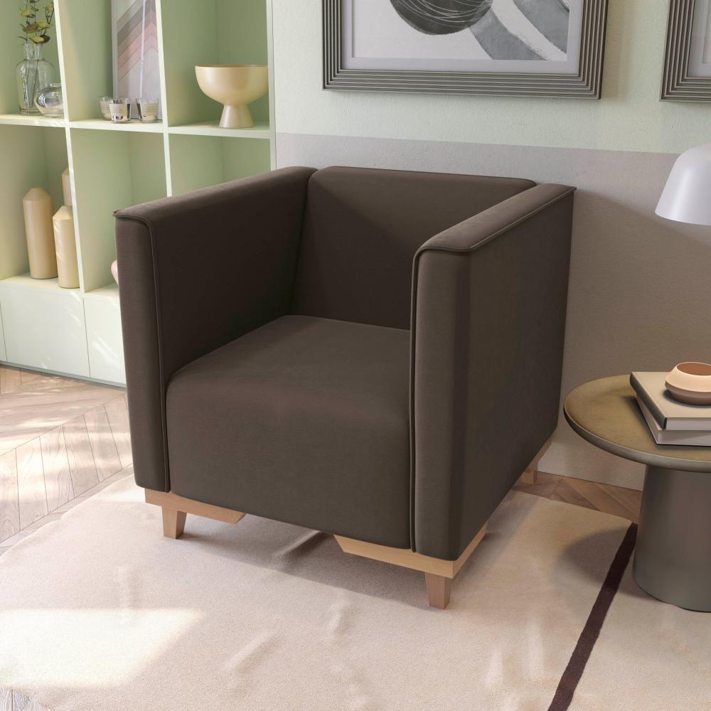 Poltrona Ravena Kappesberg Suede Café - 1